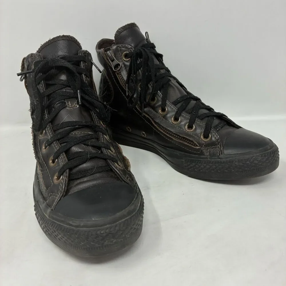 Men Size 6.5 Converse Chuck Taylor All Star Double Zip High 'Chocolate'  140002C